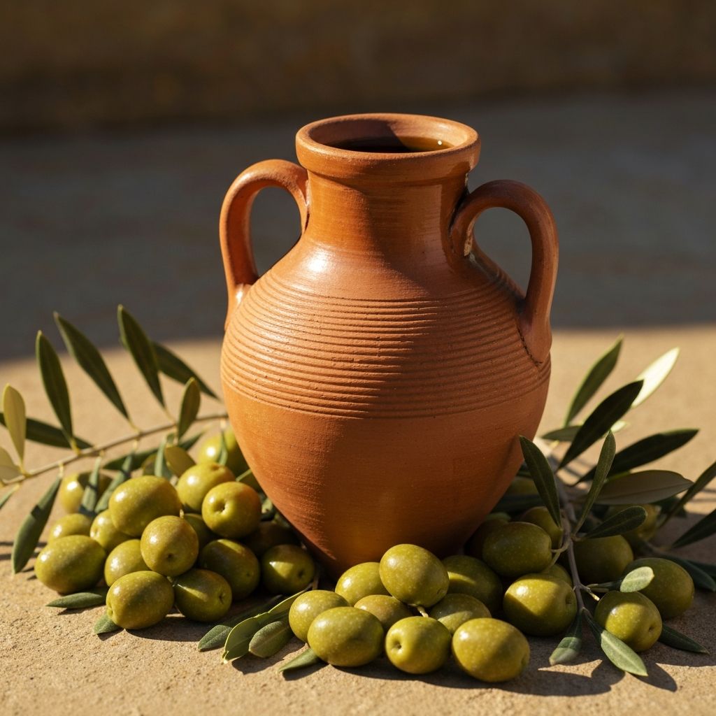 Olive oil and olives